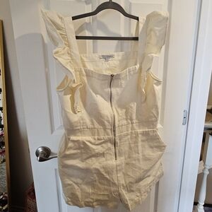 Cream Sleeveless Romper